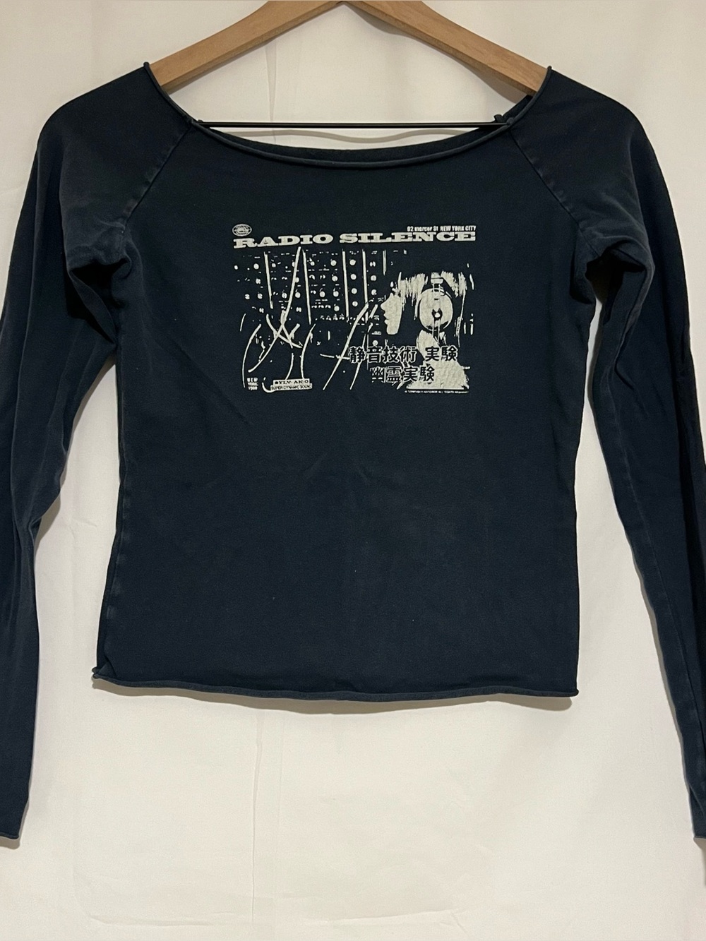 Brandy Melville Radio Silence Graphic Longsleeve Top